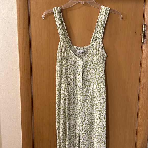 Faithfull the Brand Pants - Faithfull the Brand Women’s Floral Smocked Sleeveless Jumpsuit Green Size 6-8